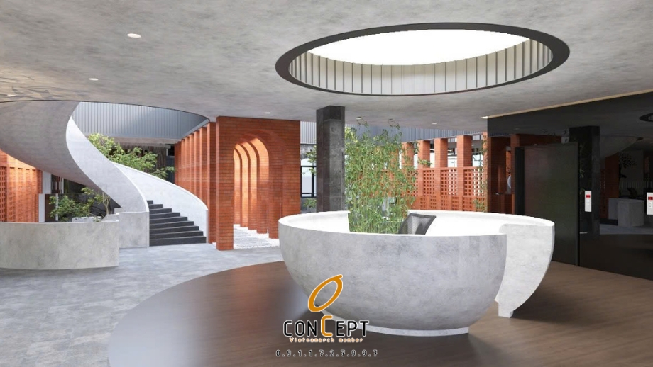 Concept thiết kế văn phòng Cen X space Hoa Tiên theo phong cách Zen