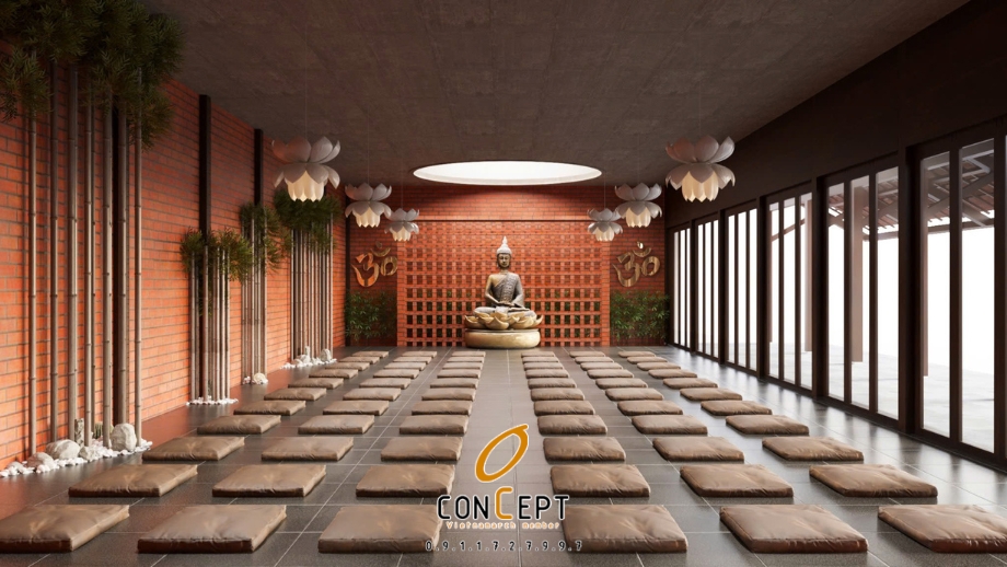 Thiết kế không gian thiền tại Hoa Tiên Paradise