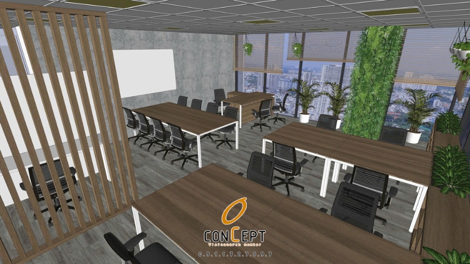 Thiết kế văn phòng 40m2 tại Hoàng Cầu