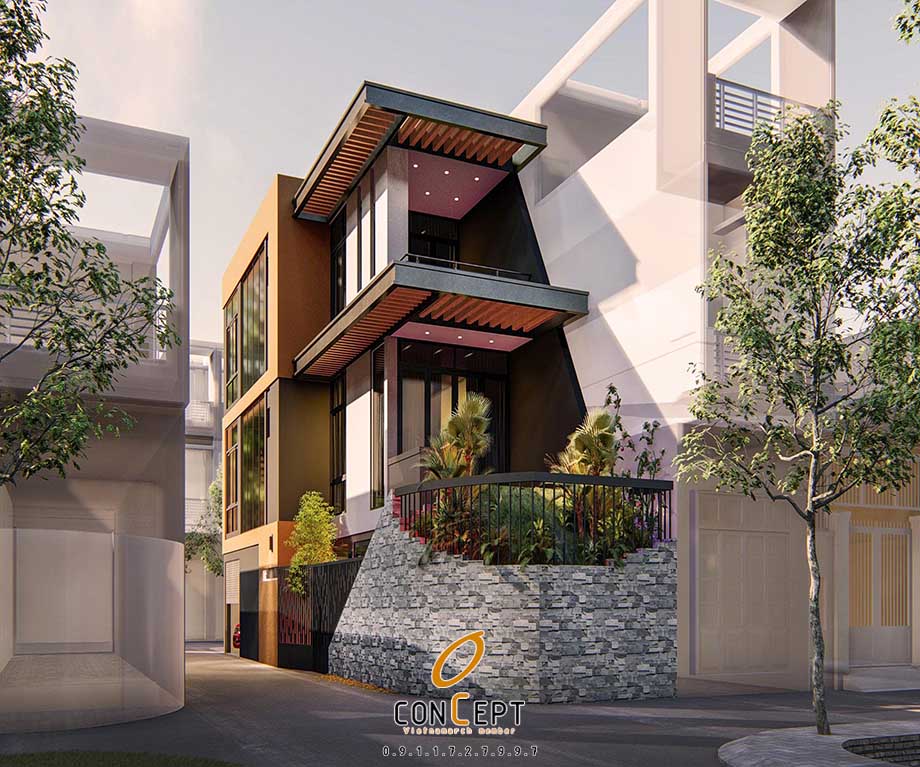 Mẫu nhà 3 tầng tại Thái Bình sở hữu thiết kế hiện đại