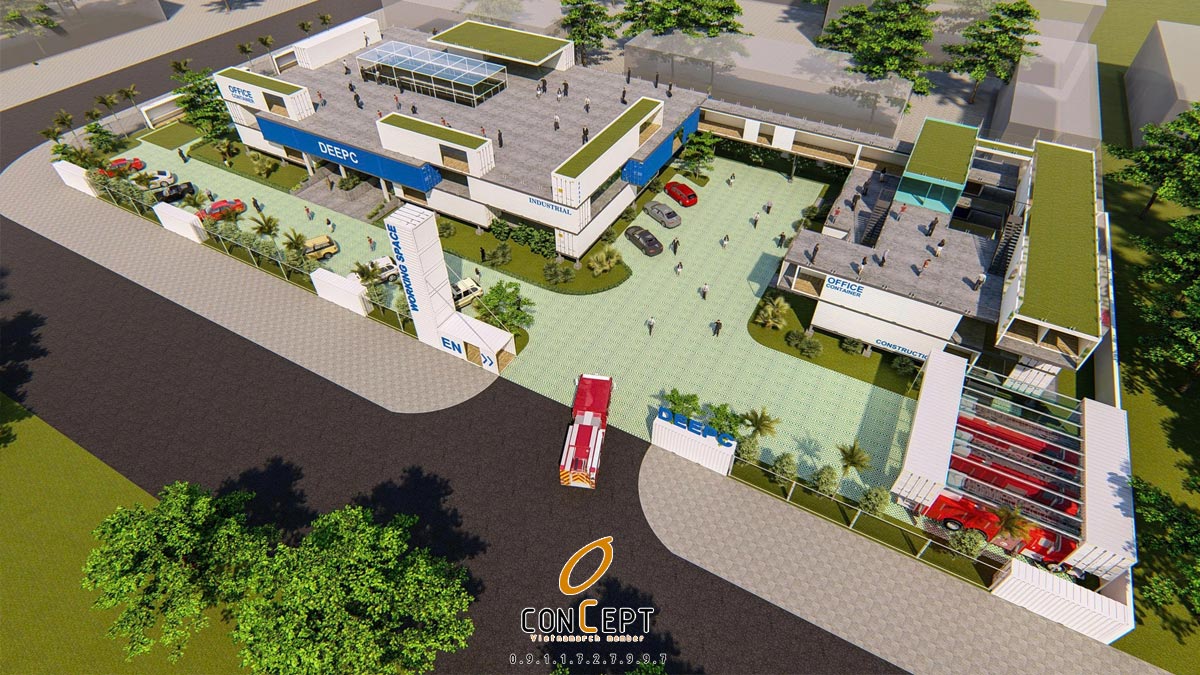 Thiết kế nhà văn phòng container độc đáo