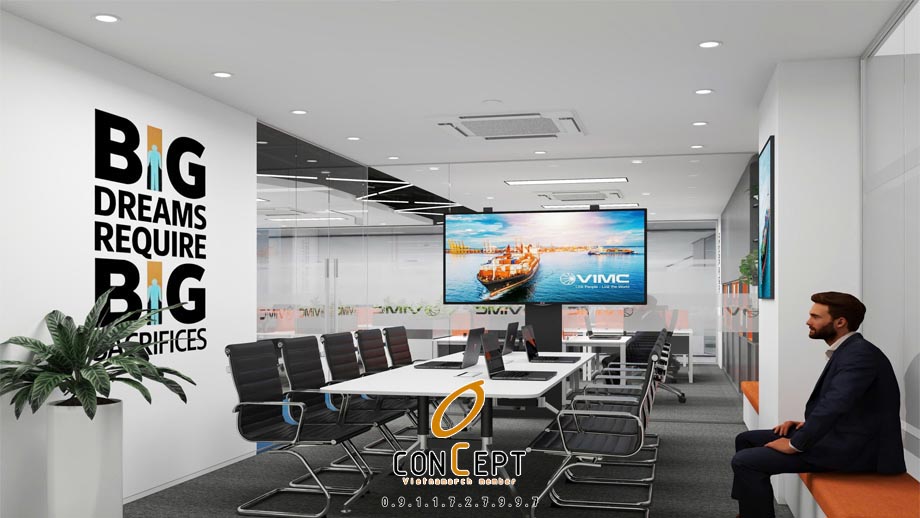 Thiết kế nội thất văn phòng 90m2 cho VIMC tại Hải Phòng