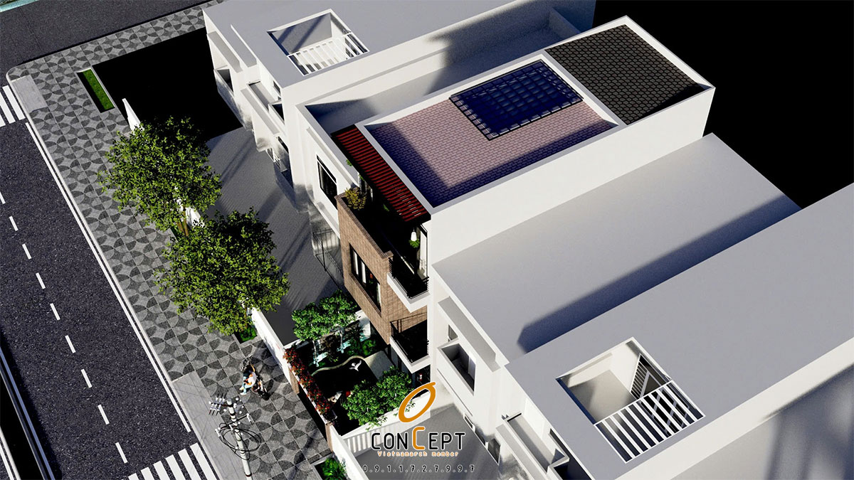 Thiết kế nhà lô phố 3 tầng hiện đại tại Hà Nội